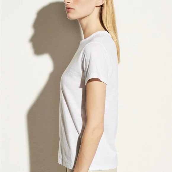 Vince Softest Featherweight Short Sleeve Tee in White - Picture 3 of 10